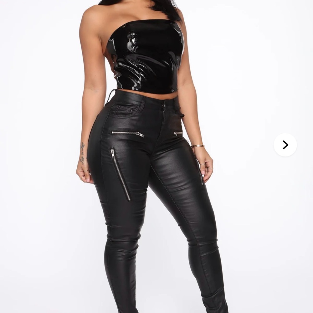 NWT Fashion Nova Black Women's Faux Leather Pants